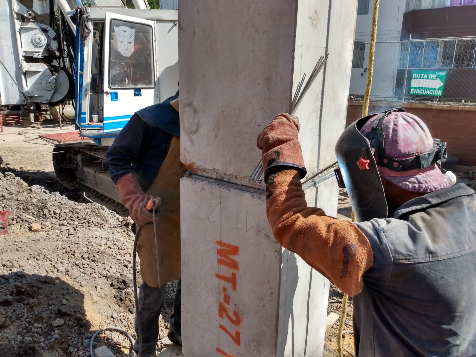 Proyecto Galek: soldadura pilote concreto