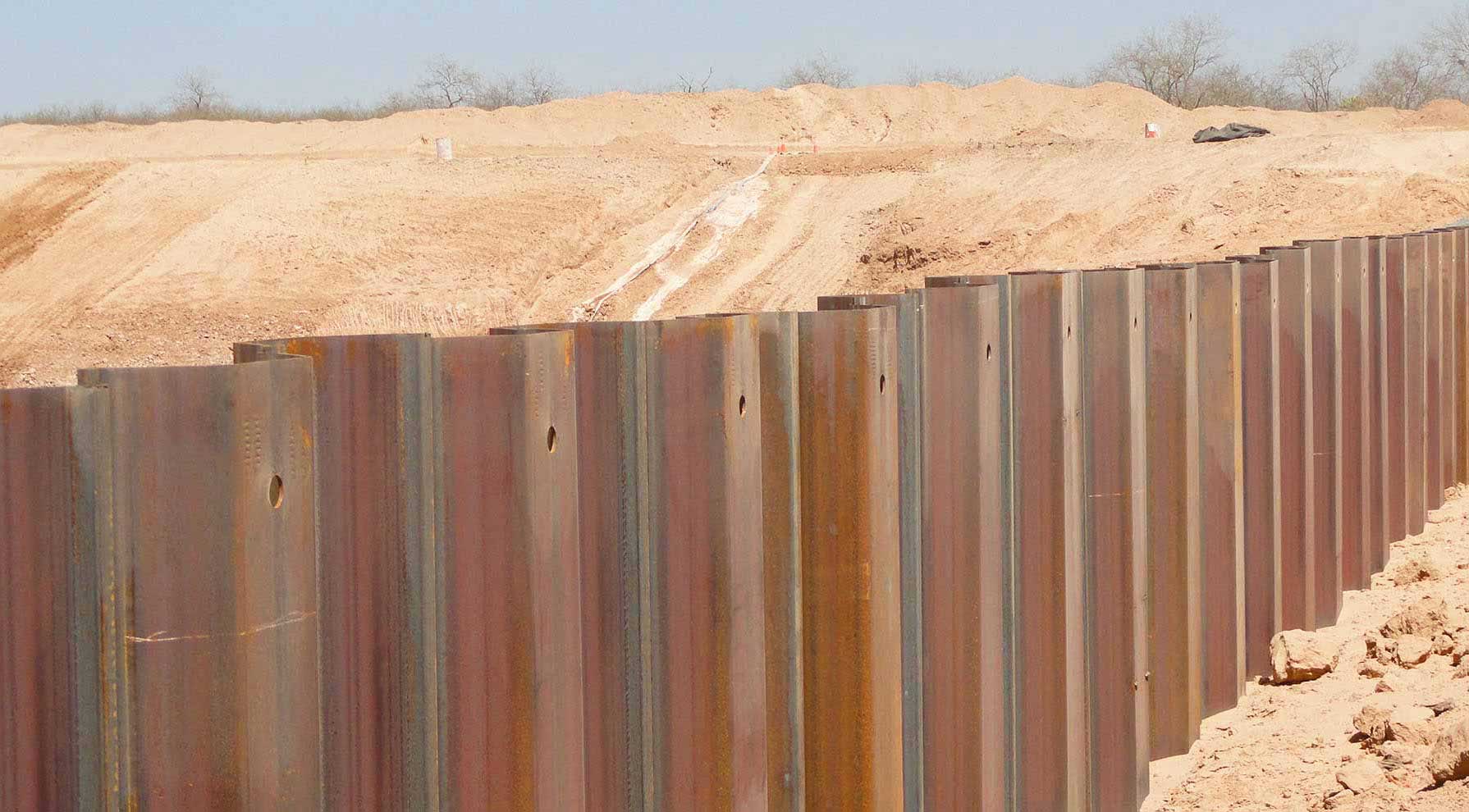 Muro de tabla estaca para excavación